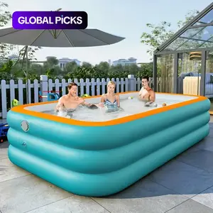 Inflatable Swimming Pool, 1 Count Inflatable Swimming Pool for Entertaining and Relaxing, Outdoor Swimming Pool for Home Garden Yard #GLOBAL PICKS