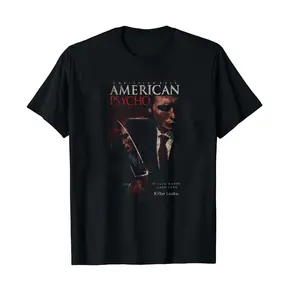 VintageTee Gildan American Movie Psycho T-shirt, Patrick Bateman Vintage T-shirt, American Film Psycho Horror Killer T-shirt Gifts For Women, Men, Film Fan on Birthday, Halloween