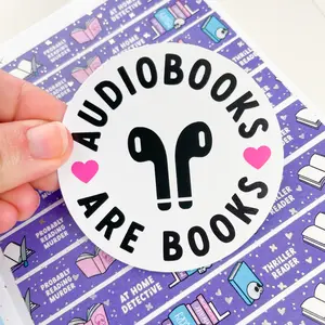 Audiobooks Are Books Premium Vinyl Die Cut