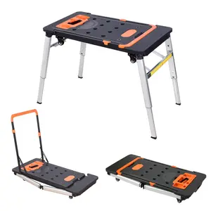 7-in-1 Multi-Function Work Stool with Tool Storage, Non-Rechargeable, Heavy-Duty Adjustable Workshop Stool for Garage, Home