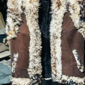Warm fur vest واسکت پوستین Unisex Handmade Man Menswear Tops
