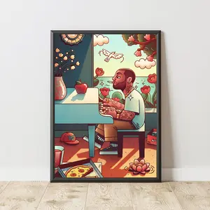 Mac Miller Dreamy Piano Wall Poster (No Frame) - Hiphop - Rap - Music Lover Gift Idea