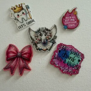 Flat back Acrylic Charms ONLY for badge reels-Live Pick