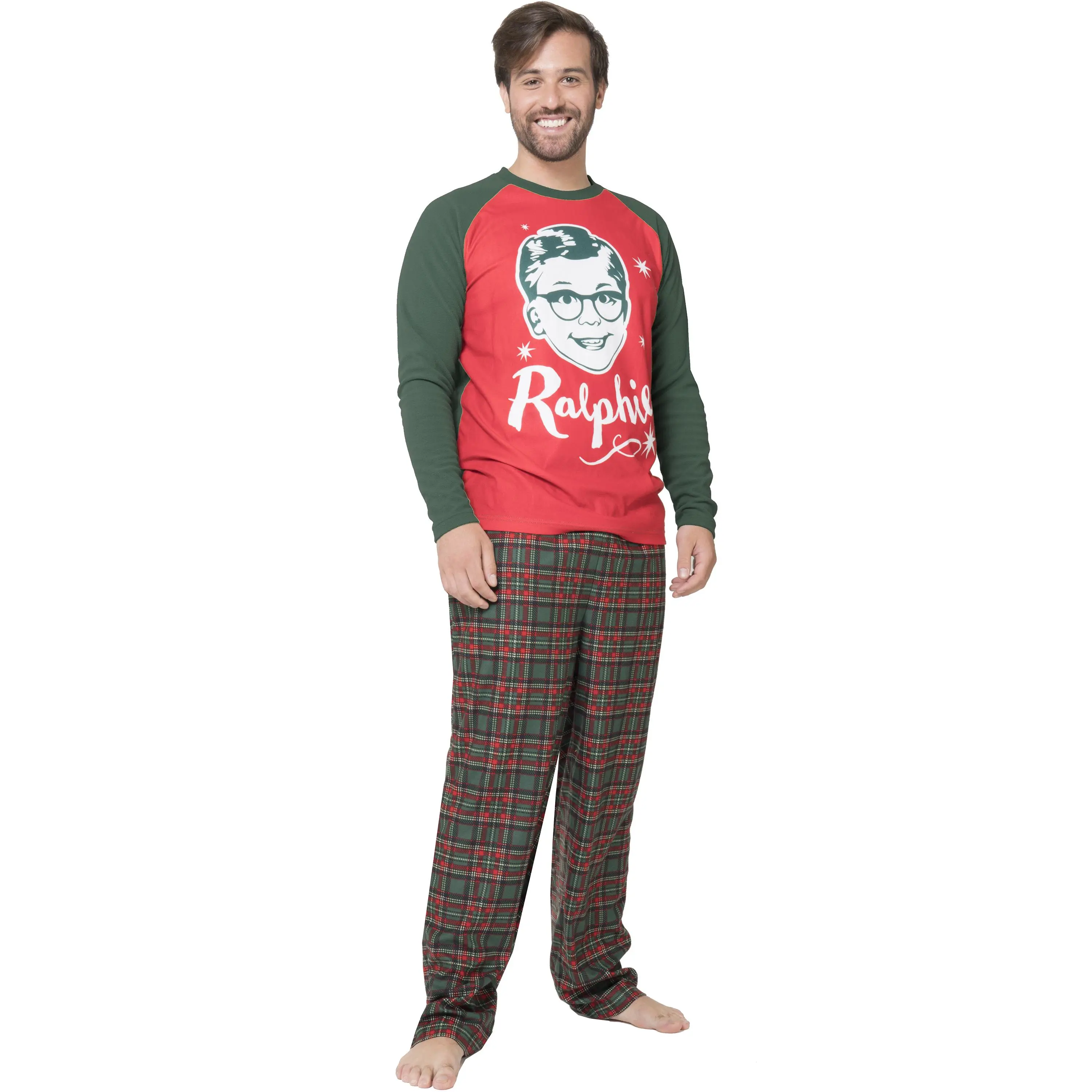 Christmas Story Mens Ralphie Plaid Pajama Set