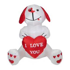 Northlight 4' Inflatable Lighted Valentine's Day Doggie Decor