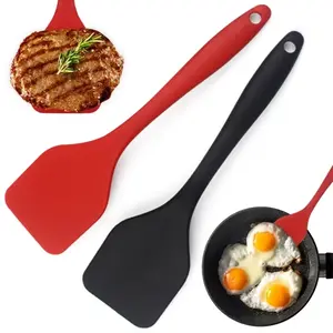 Heat Resistant Silicone Slotted Turner, Non-stick Dense Hole Cooking Spatula, Multipurpose Kitchen Tool for Frying Fish Eggs Pancakes