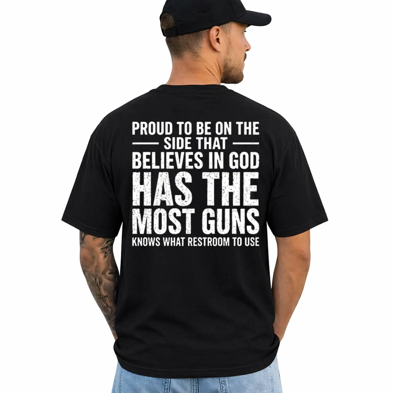 Proud to Be on the Side That Believes in God Shirt, Conservative Christian Tee, Patriotic Political Graphic T Shirt, Unisex Fashion Style, Short Sleeve Printed Graphic Shirt, Daily Casual Cotton Menswear