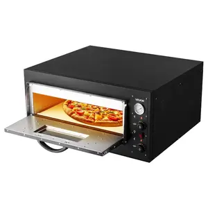 VEVOR Pizza Oven Electric, 24 Commercial Countertop Pizza Oven, 842F Max Temp, 4200W Indoor Pizza Maker with Thermometer, Dual Temp Control Knob, Even Heat Pizza Cooker for Restaurant and Home Use