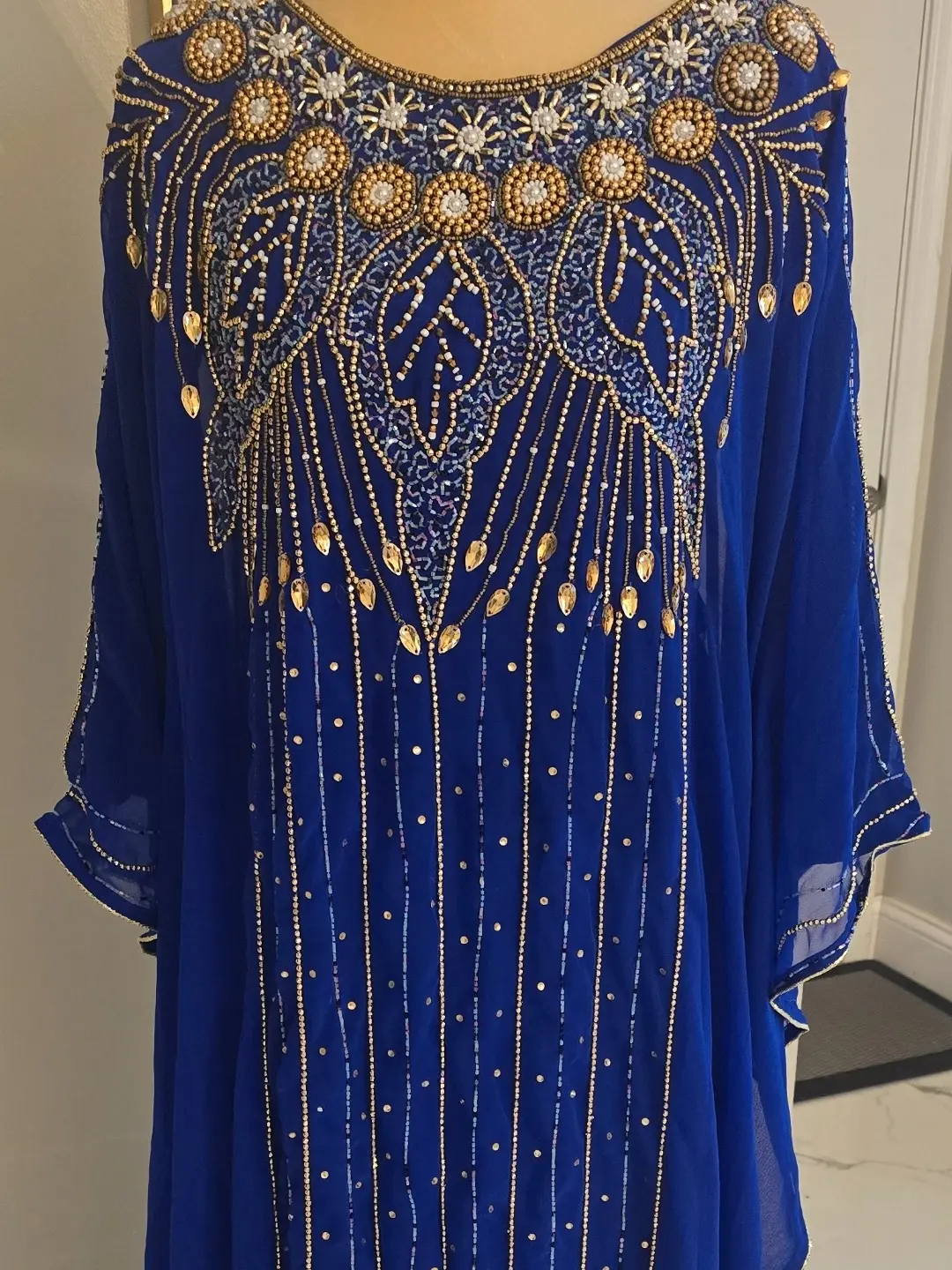Blue covered bliss Wedding accessories beads dress