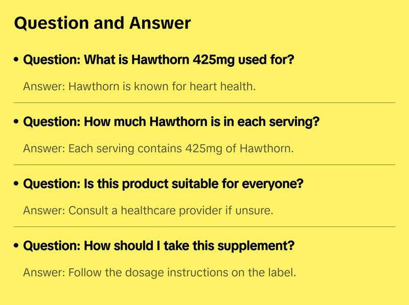 Hawthorn 425mg