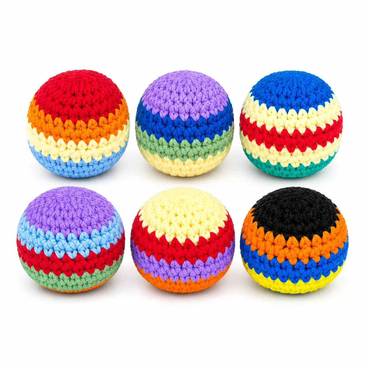 Hacky Footbag 3/6 Pack,Soft Kick Sack Balls for Adults & Beginners – Durable Juggling & Outdoor Game – Portable Fun for Beach, Camping, Backyard & Summer Party