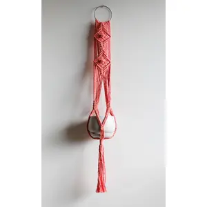 Macrame Plant Hanger - Sierra - Salmon
