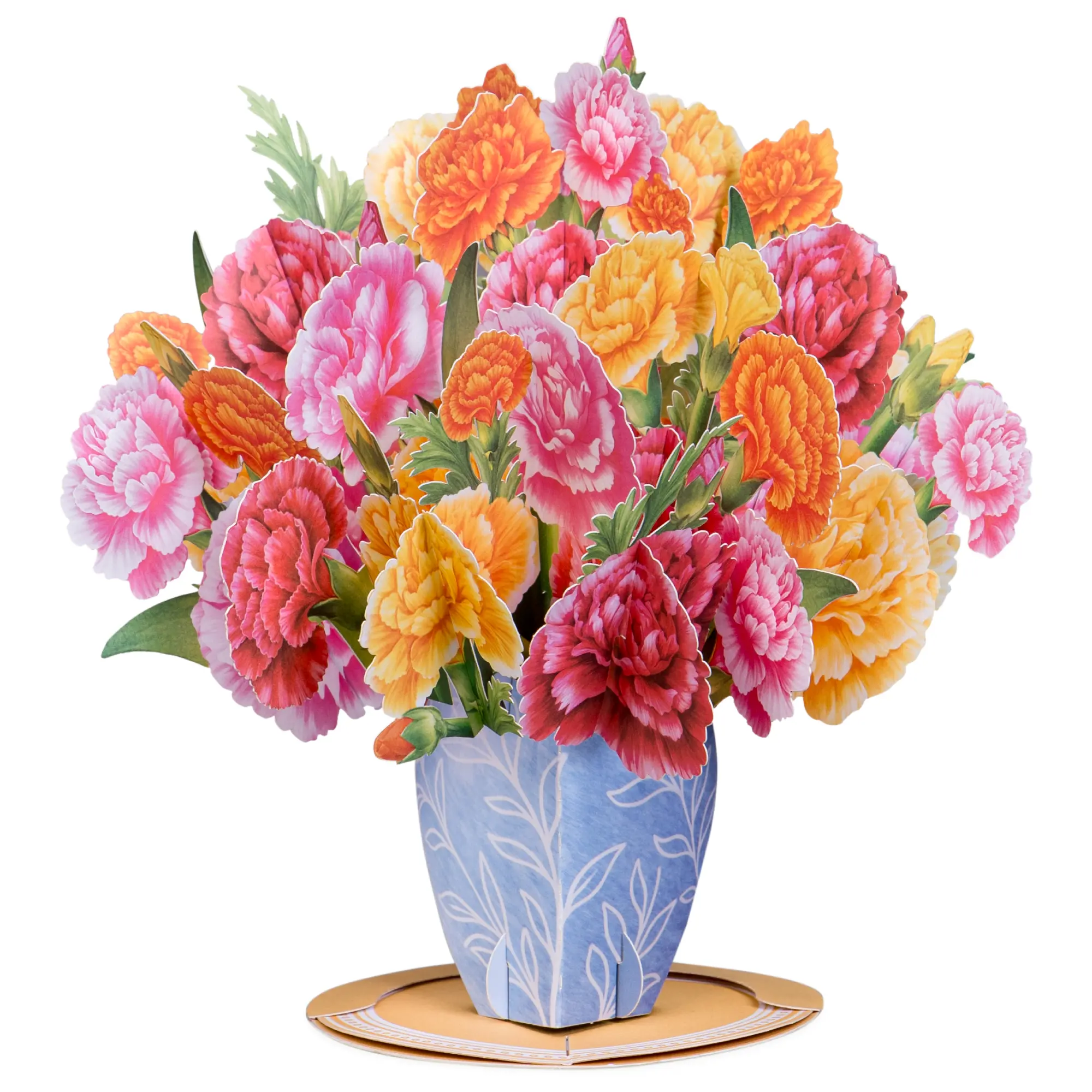 Carnations Bouquet Pop-Up Card with Keepsake