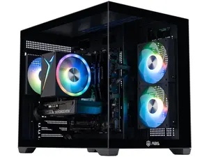 ABS Flux II Aqua Gaming PC - Windows 11 - Intel Core 5 120 - GeForce RTX 5060 8GB - DLSS 4 - 32GB DDR4 3200 - 1TB M.2 SSD