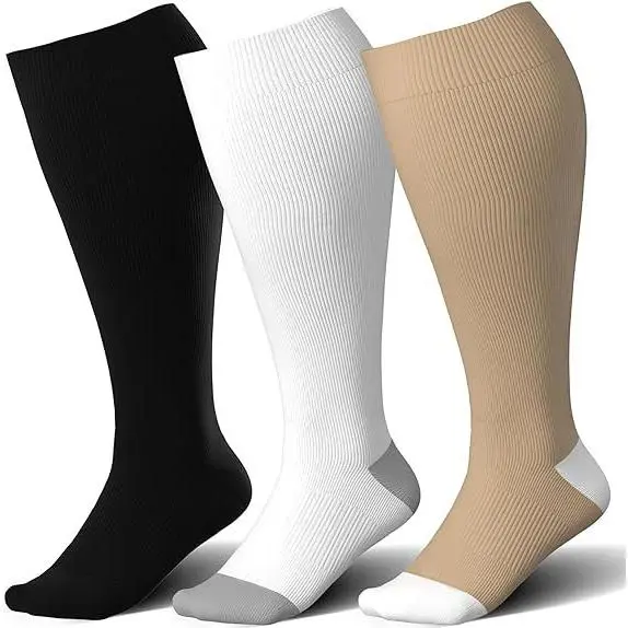 3 pairs combination 16  Black/White/Skin