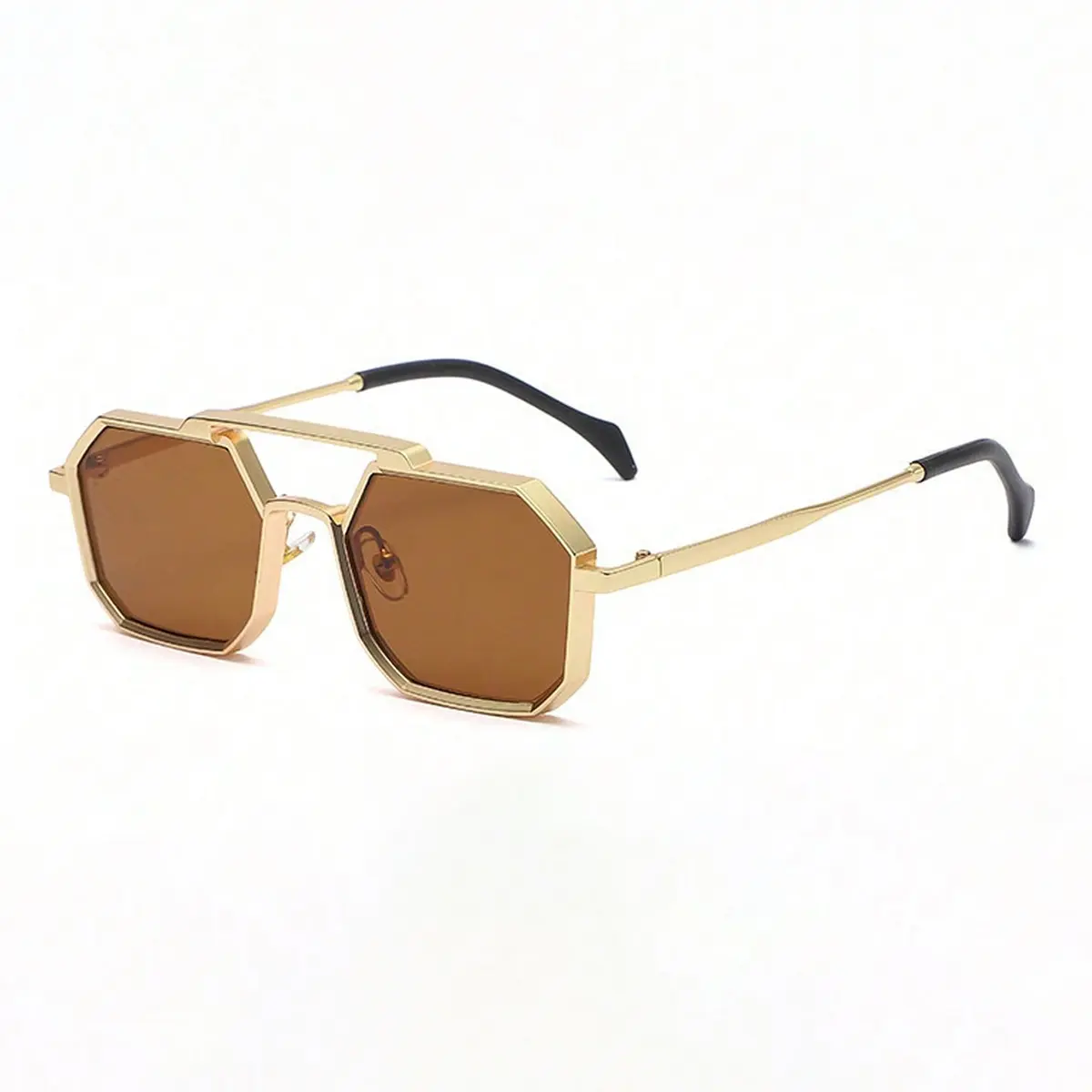 DEIYSEGL Women's Metal Polygon Small Frame Sunglasses Steampunk Streetwear Hip Hop Unisex Suitable For Outdoor Street Style Daily Wear Vacation For Summer Beach Vacation driving chic glass
