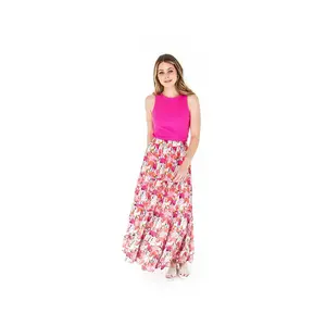 Francie Flamingo Maxi Skirt