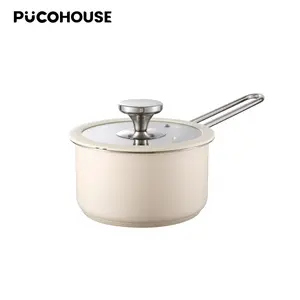 1.5L 1pc Japanese-style milk Pan, 304 Three-Layer Stainless Steel Milk Pot, Baby Food Pot, Household Non-Coated Non-Stick Small Noodle Cooking Pot and Soup Pot