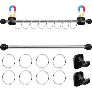 Magnetic Wall Calendar Holder, Magnetic Rod for Classroom Whiteboard Flip Calendar, Adjustable Clips for Anchor Chart Date Cards, Suitable for Office and Classroom Lesson Plans
