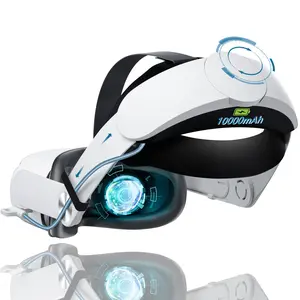 Head Strap with Battery for Oculus Quest 2, 10000mAh Battery Pack Extend 8H Playtime, Fast Charging VR Power, Adjustable Elite Strap Replacement Accessories for Oculus/Meta Quest 2