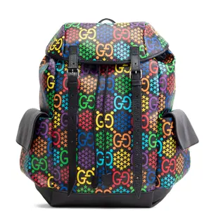 Pre-owned GUCCI Coated Canvas Backpacks Medium GG Psychedelic Backpack