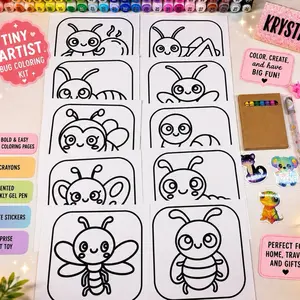 Tiny Artist Coloring Kit- Crayon Edition