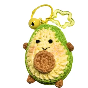 Crochet Avocado and Crochet Corn Keychain Set Handmade Amigurumi Yarn Bag Charm