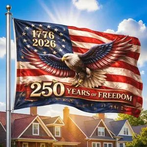 Custom Patriotic Eagle Garden Flag, America 250 Anniversary Yard Flag, Personalized Family Name Decor