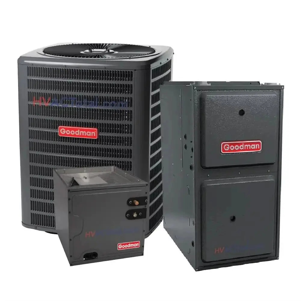 Goodman 2.5 Ton 15.2 SEER2 AC & 92% AFUE 60K BTU Gas Furnace System - Upflow, R32