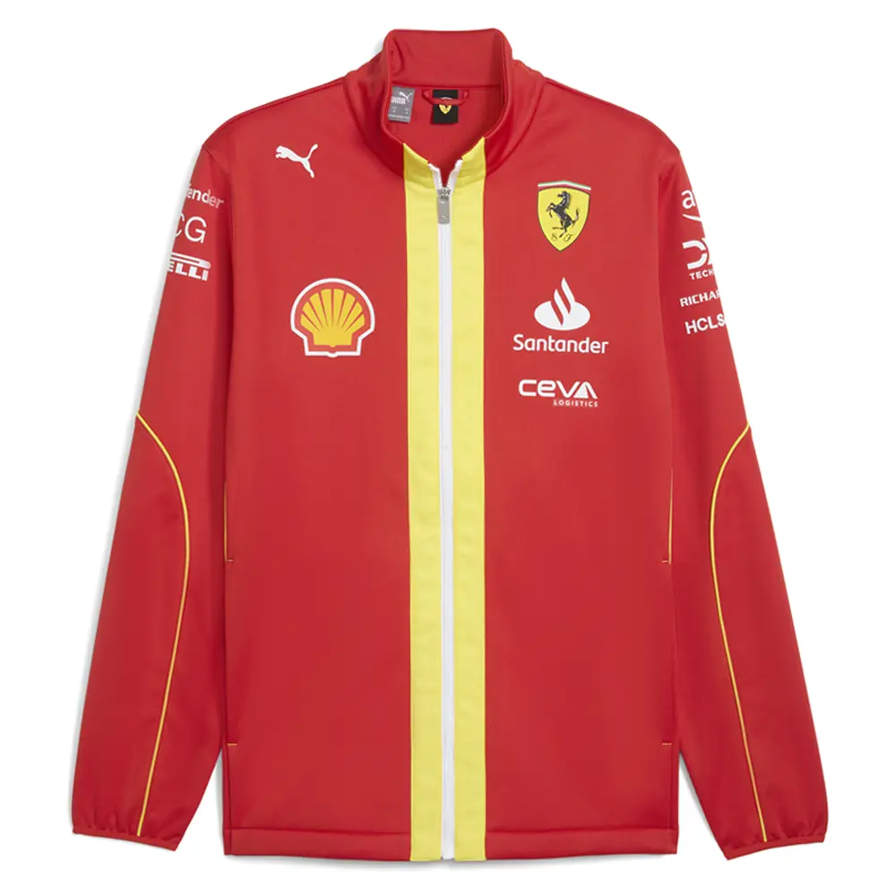 PUMA Mens Scuderia Ferrari Team Softshell Jacket Athletic Outerwear Casual - Red