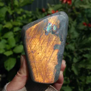 SALE was 128 | 4.5in 1.4lb Sunset Labradorite Crystal Freeform Tower