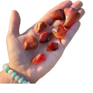 1/2 Pound or 3 Pieces Carnelian Tumble Stone Bulk Wholesale Lot of Crystals 20-30mm