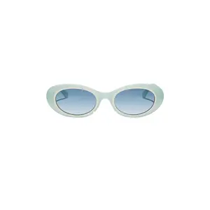DIFF EYEWEAR X For Love & Lemons Sabrina Sunglasses in Pastel Sage & Blue Gradient