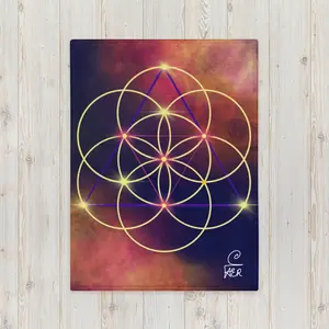 The Vesica Piscis with Triangle Throw Blanket