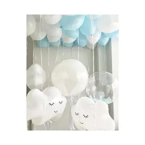 Awesome Clouds Balloon Set - Blue and White Balloons for Baby Showers & Birthdays - Calm Sky-Themed Decor