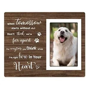Popular Dog Memorial Gifts, Bereavement Gifts for Loss of Pet Cat Dog, Pet Memorial Picture Frame for 4x6 Photos, Loss of Dog Sympathy Gift, Pet Passing Away or Loss Gifts