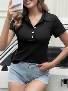 Classic Polo Shirt Short Sleeve, American Vintage Casual Commute, Comfortable All Seasons Wear, Loose-Fitting Plain T-Shirt