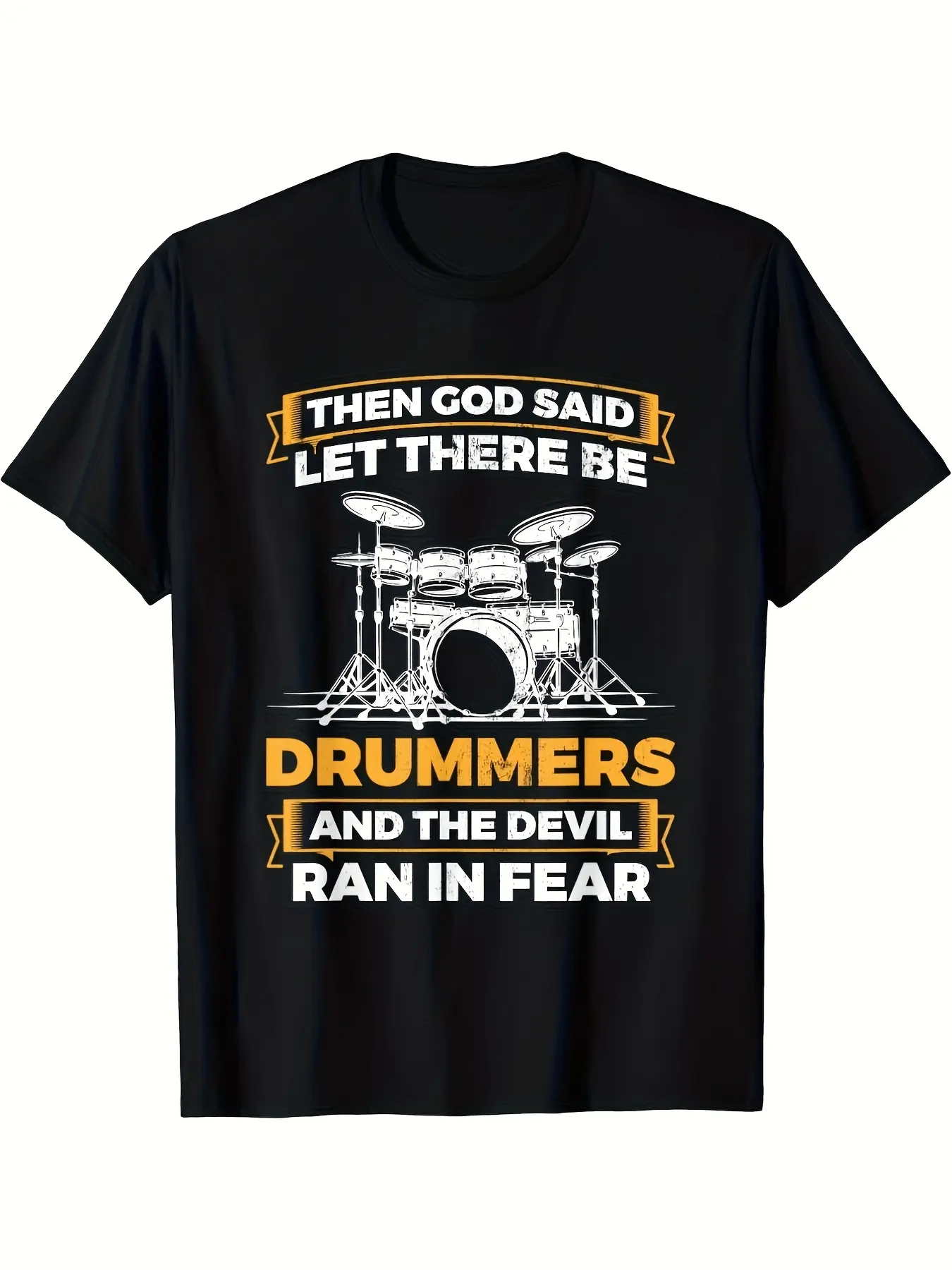 Retro Drummer TShirt Let There Be Drummers Suitabl unisex soft cotton short sleeve t shirt, vintage graphic casual tee for men women teens, perfect birthday holiday gift for camping travel gym daily street  wear