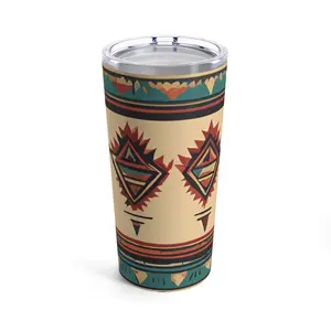 aztec tumbler, coffee cup, western, cowboy