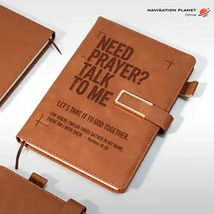 Need Prayer? Talk to Me Leather Journal, Christian Faith Notebook, Bible Verse Matthew 18:20, Inspirational Religious Writing Journal Gift for Women Men