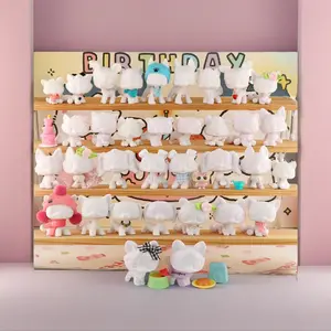 2 Pcs Unpainted Blank White Mini Pet Figurine Molds Set – LPS Style Custom Model Kit for Artists, with Collie, Cat, Fox & More, Ideal as Gifts, Decor, Props