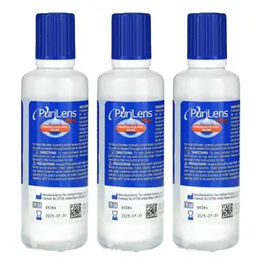 Purilens Plus Preservative-Free Saline, 3 Bottles, 4 fl oz (120 ml) Each