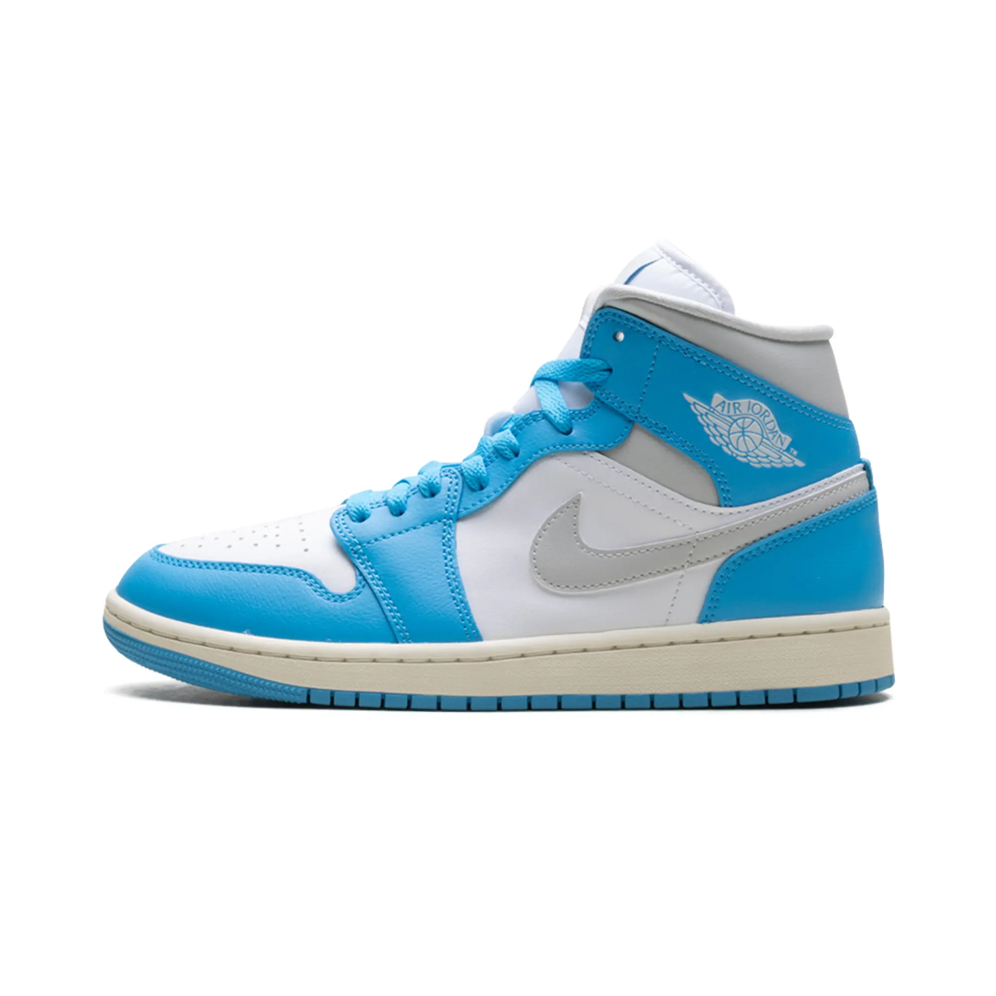 Jordan 1 Mid WMNS "Dark Powder Blue White Sail Neutral Grey" BQ6472 400