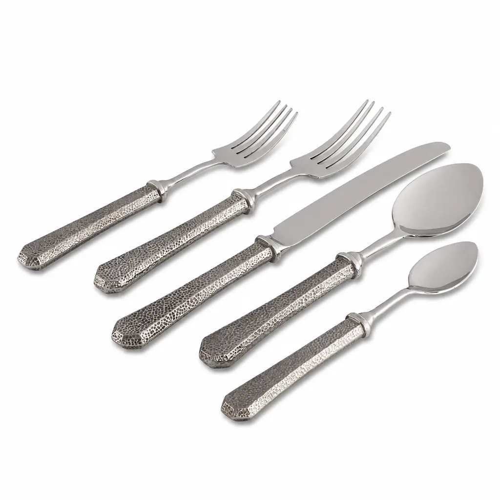 Hammered Flatware Set