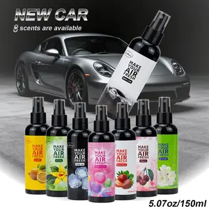 Portable Car Air Freshener Spray, Car Accessory, 9 Scents Including New Car Scent, Fruity Sweet Scent, Long-Lasting Fragrance, Suitable for Home, Office and Car Interior, High-Quality Bottle Design