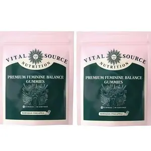ViXi Feminine Balance Healthcare Gummies - Hawaiian Pineapple Flavor, 30 Servings, 45 Count, Vital Source Nutrition