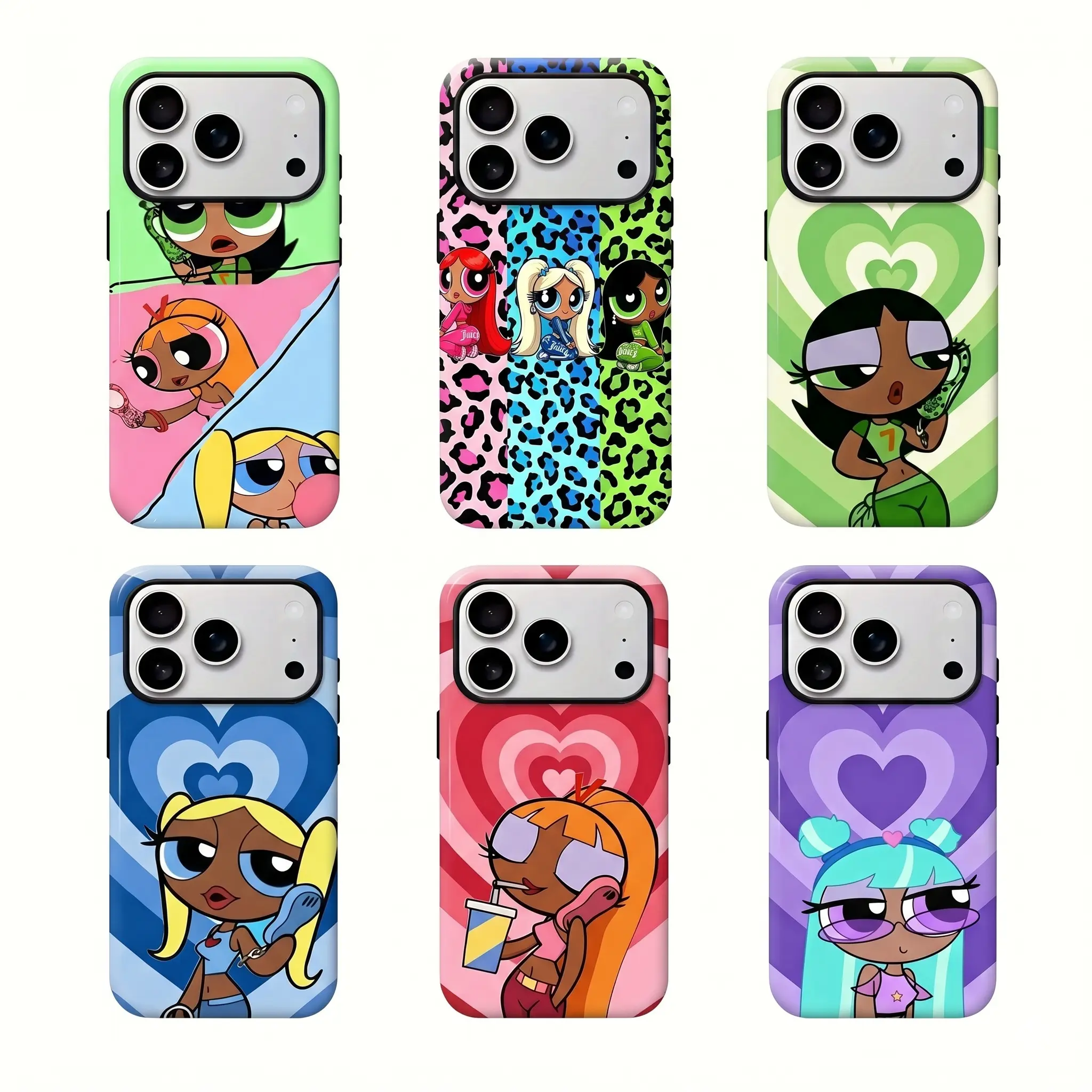 Y2k Fashion Powerpuff girls Phone case 90s CartoonPhoneCase Compatible for iPhone 17Air 16Promax 15 1413 12 11and for Samsung Galaxy S21-S25 Perfect forHer/Him GirlyPhone Cases lovely gift