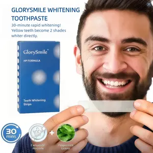 Glory Smile 6% Hydrogen Peroxide Teeth Whitening Patch.It can remove stains left by coffee, tea and red wine, restoring the whiteness of teeth.Comes with 14 uses.