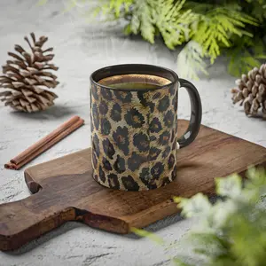 Leopard Print Colorful Mugs 11oz Ceramic Drinkware Glossy Reuse Washable Coffee Reusable Printed Mug with Unique Design - Tumbler