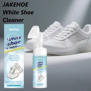 Jakehoe White Shoe Cleaner 100ml Yellowing Anti Oxidation Without Damaging Shoe Upper Powerful Stain Removal Mousse Daily Maintenance
